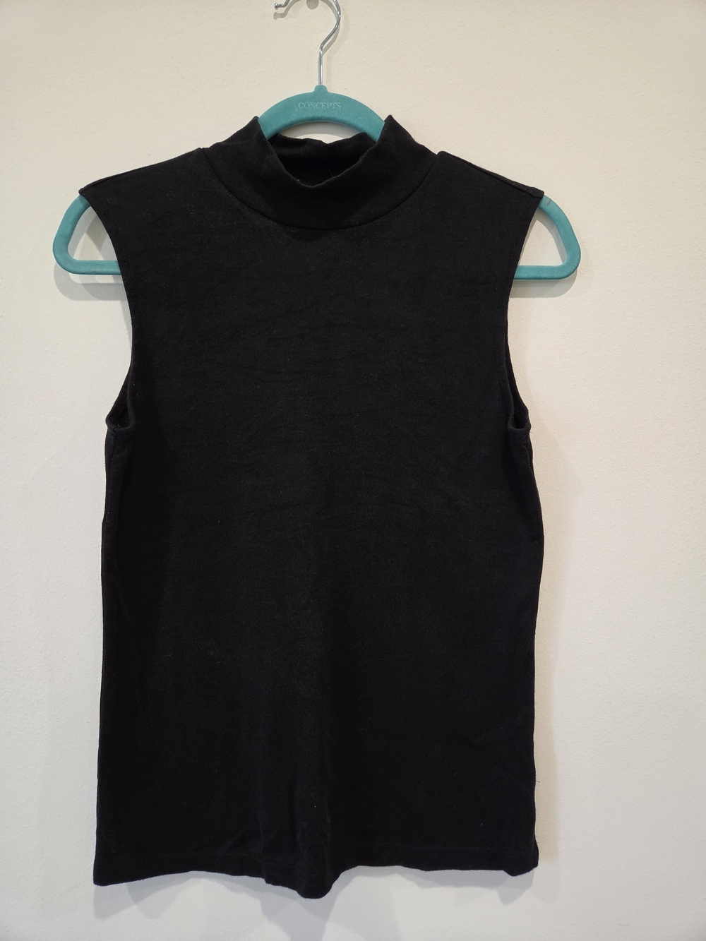 croft & barrow Black Sleeveless Mock Neck Tank